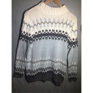 Womens Liz Claiborne Sweater Acrylic Cotton Winter Grandpa Grandma Thick